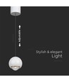 5W LED hanglamp, wit - Klokvormig, 500lm, 3000K, 60 graden, IP20