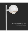 5-6W retro metalen LED tafellamp - Wit, 3000K, 500lm, 45cm hoogte, incl. lichtbron