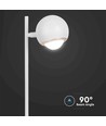 5-6W retro metalen LED tafellamp - Wit, 3000K, 500lm, 45cm hoogte, incl. lichtbron