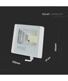 40W LED breedstraler op zonne-energie - IP65, met zonnepaneel en afstandsbediening, buiten
