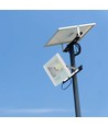 40W LED breedstraler op zonne-energie - IP65, 6400K, witte behuizing, buiten