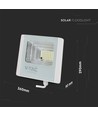 40W LED breedstraler op zonne-energie - IP65, 6400K, witte behuizing, buiten