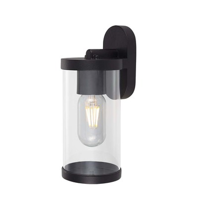 E27 wandlamp met up/down licht - IP44 buiten, mat zwart, exclusief lichtbron