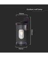 E27 wandlamp met up/down licht - IP44 buiten, mat zwart, exclusief lichtbron
