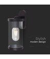 E27 wandlamp met up/down licht - IP44 buiten, mat zwart, exclusief lichtbron