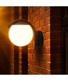 E27 Wandlampfitting - Opal PC Mat Zwarte Behuizing