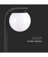 E27 tuinlamp in zwart, 105cm - IP44, klassiek design, aluminium, exclusief lichtbron