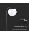 E27 tuinlamp in zwart, 105cm - IP44, klassiek design, aluminium, exclusief lichtbron