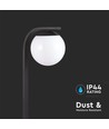 E27 tuinlamp in zwart, 105cm - IP44, klassiek design, aluminium, exclusief lichtbron