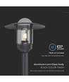Zwarte tuinlamp lantaarn - 97,5cm, IP44 buiten, helder glas, E27 fitting, zonder lichtbron