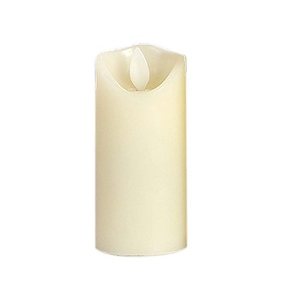 Ø5,3cm LED stompkaars, 12,5cm hoog - 2700K, batterijgevoed, warm wit, vlamloze sfeerverlichting