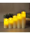 Ø5,3cm LED stompkaars, 12,5cm hoog - 2700K, batterijgevoed, warm wit, vlamloze sfeerverlichting