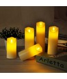 Ø5,3cm LED stompkaars, 12,5cm hoog - 2700K, batterijgevoed, warm wit, vlamloze sfeerverlichting