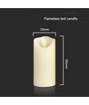 Ø5,3cm LED stompkaars, 12,5cm hoog - 2700K, batterijgevoed, warm wit, vlamloze sfeerverlichting