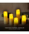 Ø5,3cm LED stompkaars, 12,5cm hoog - 2700K, batterijgevoed, warm wit, vlamloze sfeerverlichting