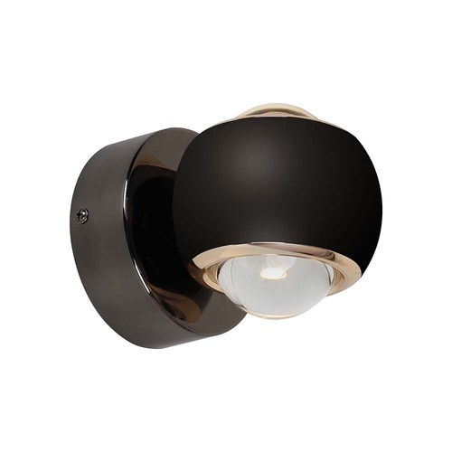 10W LED wandlamp - Zwart, 3000K, 13,5x10 cm, binnen, incl. lichtbron
