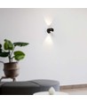 10W LED wandlamp - Zwart, 3000K, 13,5x10 cm, binnen, incl. lichtbron