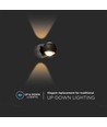 10W LED wandlamp - Zwart, 3000K, 13,5x10 cm, binnen, incl. lichtbron