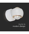 10W LED wandlamp met up/down light - Wit, 3000K, 13,5x10 cm, IP44, incl. lichtbron