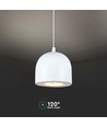 8,5W LED pendellamp - Ø10cm, wit, touch on/off, 3000K, incl. lichtbron