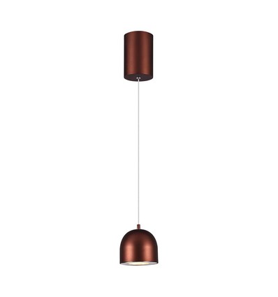 8,5W hanglamp, Ø10cm - Touch on/off, koper, 3000K, 160cm draad, incl. lichtbron