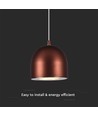 8,5W hanglamp, Ø10cm - Touch on/off, koper, 3000K, 160cm draad, incl. lichtbron