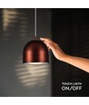 8,5W hanglamp, Ø10cm - Touch on/off, koper, 3000K, 160cm draad, incl. lichtbron