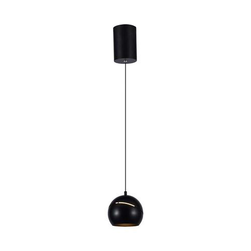 8,5W LED hanglamp - Ø18cm, zwart, touch on/off, 3000K, incl. lichtbron