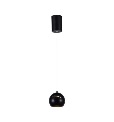 8,5W LED hanglamp - Ø18cm, zwart, touch on/off, 3000K, incl. lichtbron