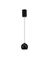 8,5W LED hanglamp - Ø18cm, zwart, touch on/off, 3000K, incl. lichtbron