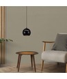 8,5W LED hanglamp - Ø18cm, zwart, touch on/off, 3000K, incl. lichtbron