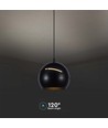 8,5W LED hanglamp - Ø18cm, zwart, touch on/off, 3000K, incl. lichtbron