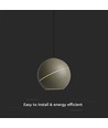 8,5W LED hanglamp, Ø12cm - Champagne goud, touch on/off, 3000K, incl. lichtbron