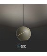 8,5W LED hanglamp, Ø12cm - Champagne goud, touch on/off, 3000K, incl. lichtbron