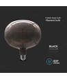 4W Kogelvorm Lamp E27 - Kooldraad Zwart glas 300°