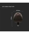 4W Appelvormige lamp E27 - Kooldraad zwart glas 300°