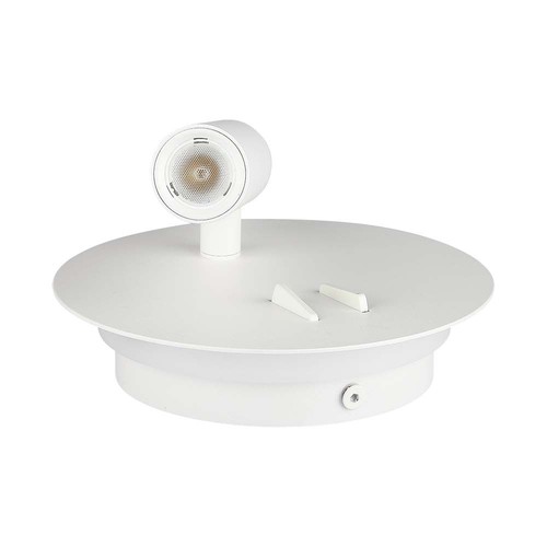 3W + 6W LED hotel wandlamp met leesarm - Wit, 3000K, on/off knoppen, CREE LED