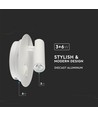 3W + 6W LED hotel wandlamp met leesarm - Wit, 3000K, on/off knoppen, CREE LED