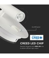 3W + 6W LED hotel wandlamp met leesarm - Wit, 3000K, on/off knoppen, CREE LED