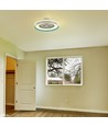 Ventilator met plafondlamp 45W - RF bediening, CCT: 3-in-1, AC motor, blauwe ring