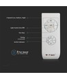 Ventilator met plafondlamp 45W - RF bediening, CCT: 3-in-1, AC motor, blauwe ring