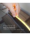 5m 18W/m CCT COB-LED strip, RA90 - 24V, IP20, 560 LED per meter, 8mm breed, dimbaar