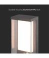 1W Solara wandlamp met sensor - IP65, 3000K, donkergrijs, zonne-energie, bewegingssensor, buiten
