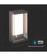 1W Solara wandlamp met sensor - IP65, 3000K, donkergrijs, zonne-energie, bewegingssensor, buiten