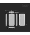 10000mAh powerbank, 10W - Zilver, LED display, incl. 30cm Type-C kabel