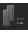 10W Powerbank 10000mAh - 5V, LED display, zwart, incl. 30cm USB-C kabel
