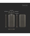 10000mAh Powerbank - 2A, 30cm Type C Kabel, Grijs