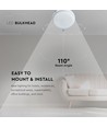 12W Buiten wand-/plafondlamp - IP54, Ø15,1cm, Hoogte 3,8cm, 3000K, schotlamp