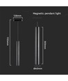 14W LED Hanglamp - Railsspot, 4000K, Zwarte Behuizing