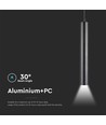 14W LED Hanglamp - Railsspot, 4000K, Zwarte Behuizing